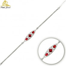 Gümüş Zirkon Taşlı Bilezik / Bileklik